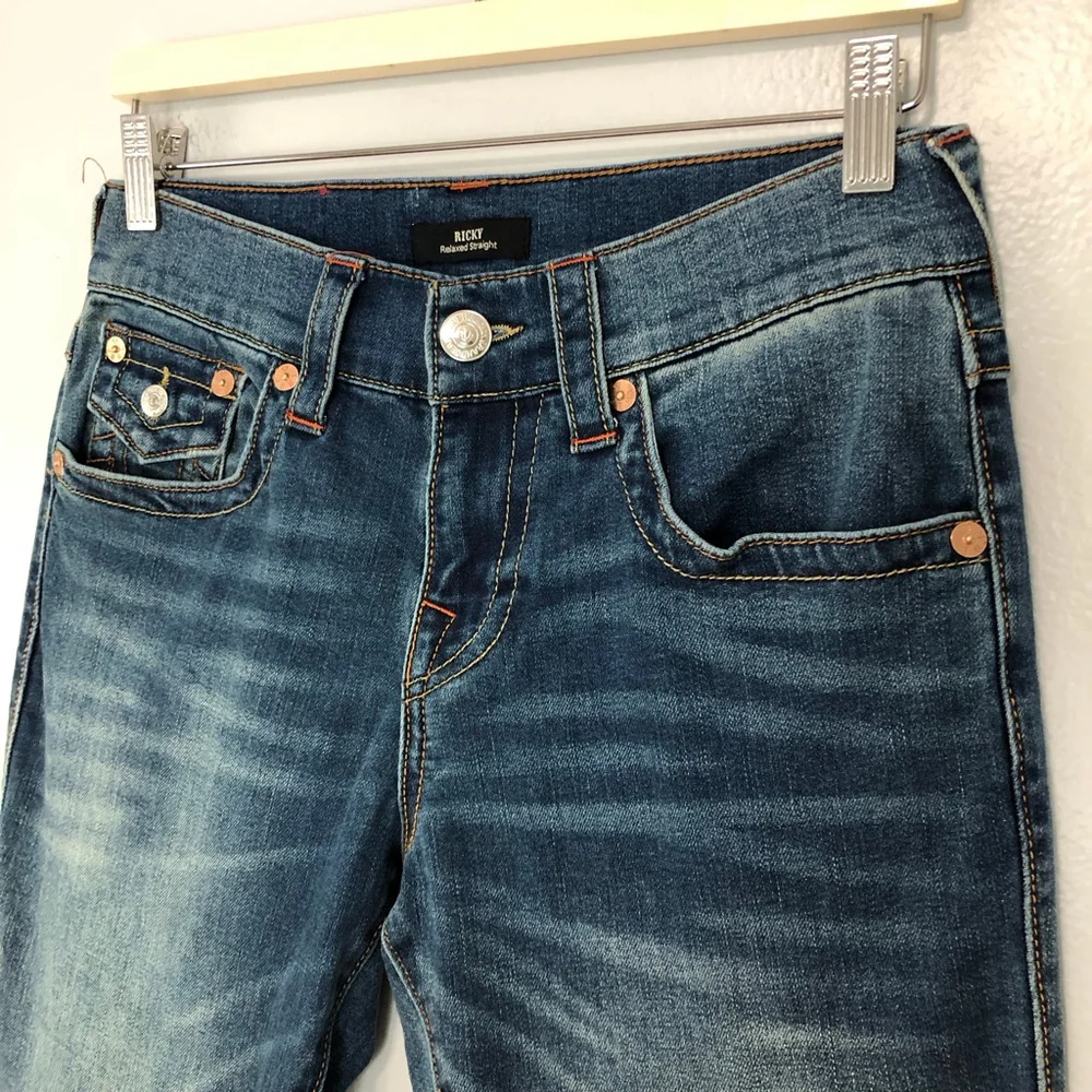 True Religion Ricky Relaxed Straight Jeans Mens Size 27